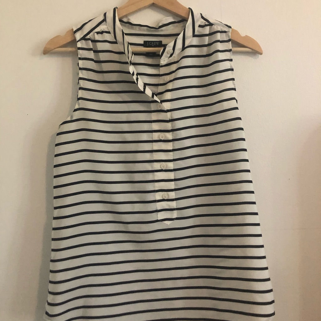 J. Crew Striped Shell